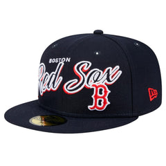 MLB Boston Red Sox New Era Script Sided 59FIFTY Fitted Hat