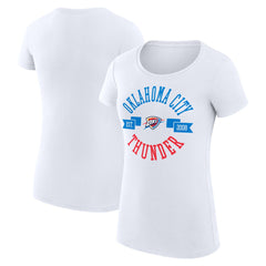 NBA Oklahoma City Thunder G-III 4Her by Carl Banks Women's Super-Slim Fit Lightweight Large City Logo T-Shirt