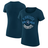 NBA Minnesota Timberwolves G-III 4Her by Carl Banks Women's Super-Slim Fit Lightweight Large City Logo T-Shirt