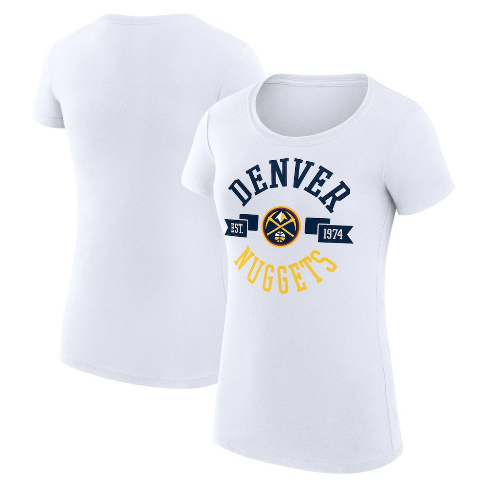 NBA Denver Nuggets G-III 4Her by Carl Banks Women's Super-Slim Fit Lightweight Large City Logo T-Shirt sale