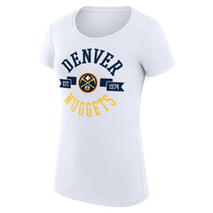 NBA Denver Nuggets G-III 4Her by Carl Banks Women's Super-Slim Fit Lightweight Large City Logo T-Shirt sale
