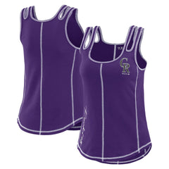 MLB Colorado Rockies WEAR by Erin Andrews Women's Contrast Stitch Tank Top