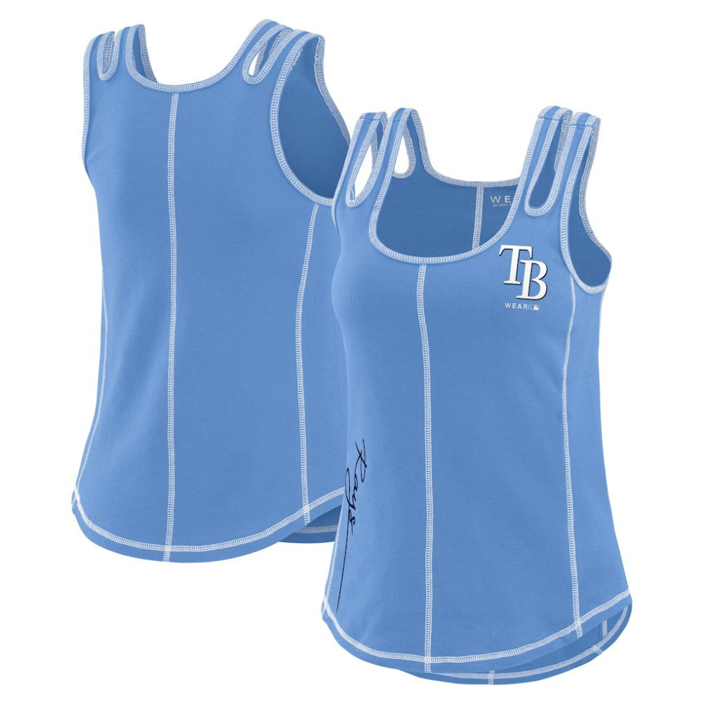 MLB Tampa Bay Rays WEAR by Erin Andrews Women's Contrast Stitch Tank Top