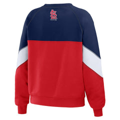 MLB St. Louis Cardinals WEAR by Erin Andrews Women's Color Block Crew Neck Pullover Sweatshirt
