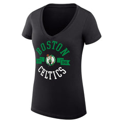 NBA Boston Celtics G-III 4Her by Carl Banks Women's Super-Slim Fit Lightweight Large City Logo V-Neck T-Shirt
