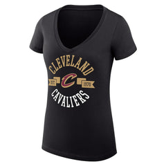 NBA Cleveland Cavaliers G-III 4Her by Carl Banks Women's Super-Slim Fit Lightweight Large City Logo V-Neck T-Shirt sale