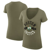 NBA Boston Celtics G-III 4Her by Carl Banks Women's Super-Slim Fit Lightweight Large City Logo V-Neck T-Shirt