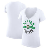 NBA Boston Celtics G-III 4Her by Carl Banks Women's Super-Slim Fit Lightweight Large City Logo V-Neck T-Shirt