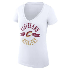 NBA Cleveland Cavaliers G-III 4Her by Carl Banks Women's Super-Slim Fit Lightweight Large City Logo V-Neck T-Shirt sale