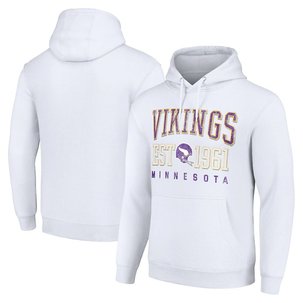 Starter Unisex Throwback Logo Pullover Hoodie - Minnesota Vikings