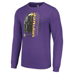 Starter Half Helmet Logo Long Sleeve T-Shirt - Minnesota Vikings