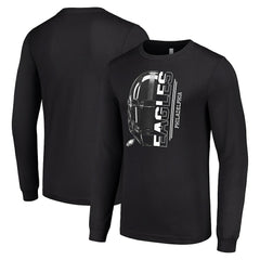 Starter Half Helmet Logo Long Sleeve T-Shirt - Philadelphia Eagles