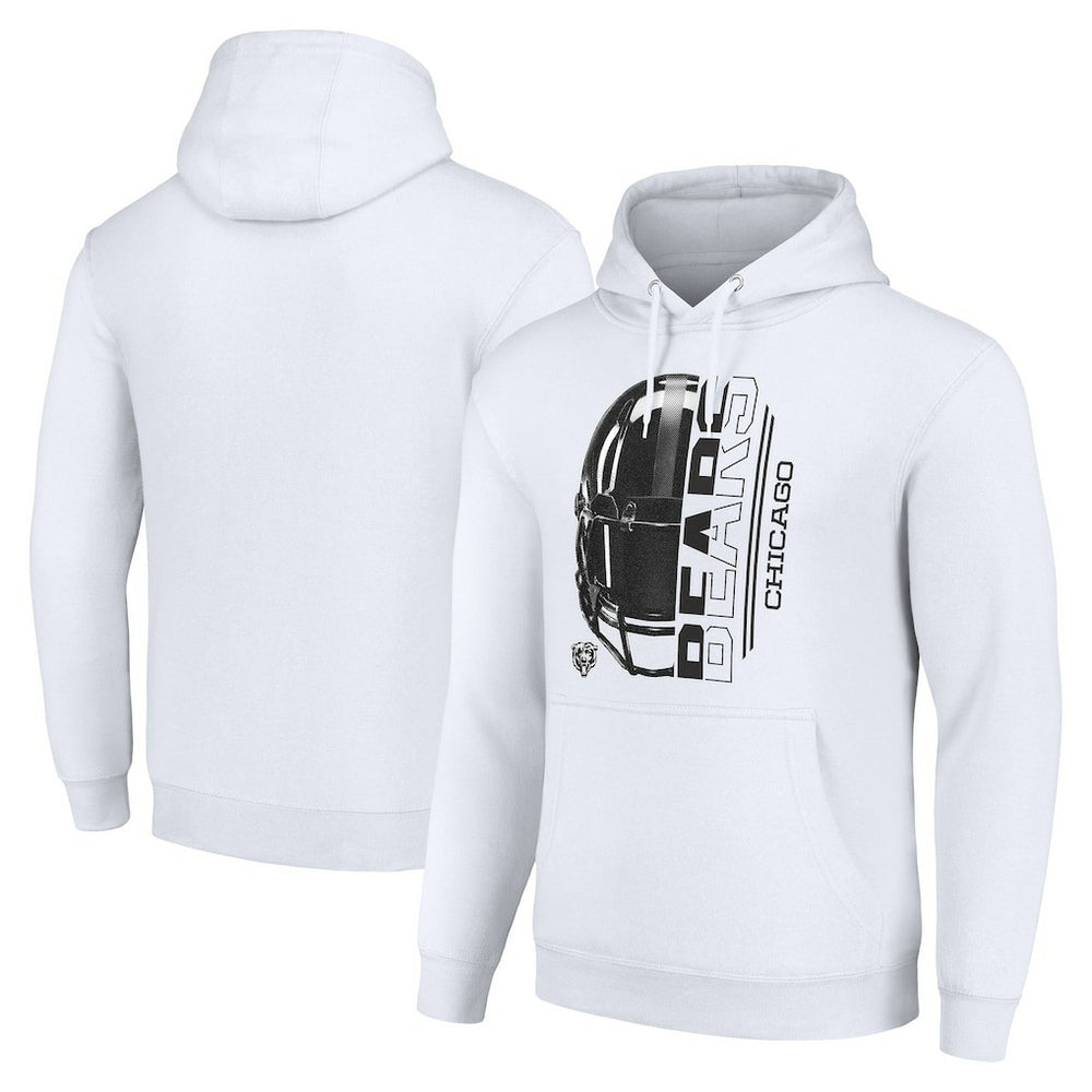 Starter Unisex Half Helmet Logo Pullover Hoodie - Chicago Bears