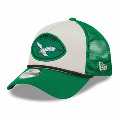 2024 Sideline Historic 9FORTY A-Frame Trucker Adjustable Hat - Philadelphia Eagles
