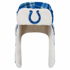 Sideline Plaid Sherpa Trapper Hat - Indianapolis Colts