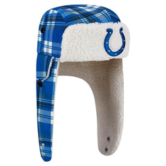 Sideline Plaid Sherpa Trapper Hat - Indianapolis Colts