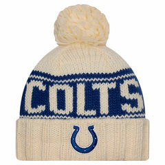 Women's 2024 Sideline Cuffed Knit Hat with Pom - Indianapolis Colts