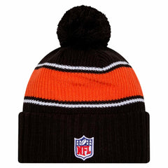 Youth 2024 Sideline Sport Cuffed Knit Hat with Pom - Cincinnati Bengals