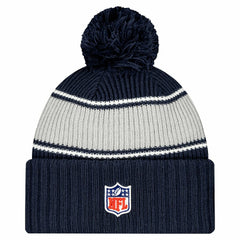 Youth 2024/25 Sideline Cuffed Knit Hat with Pom - Dallas Cowboys