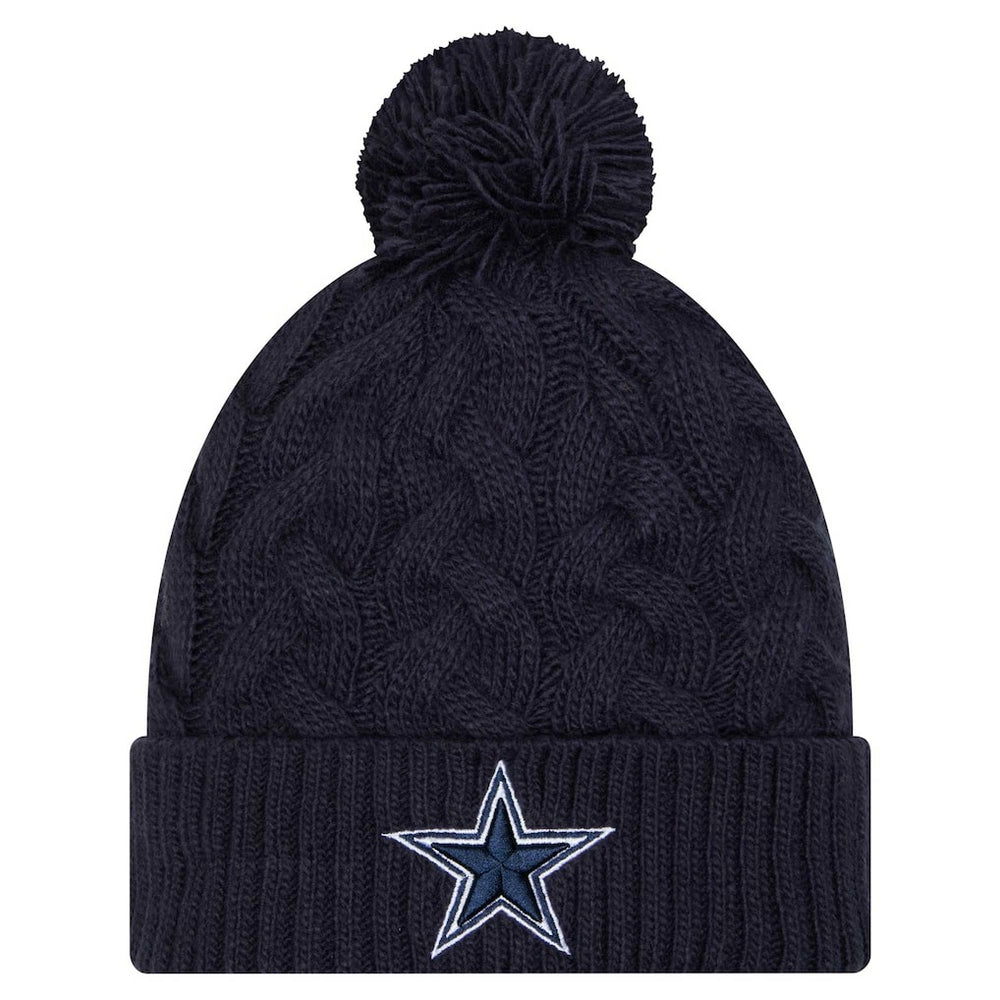 Women's Cable Knit Hat with Pom - Dallas Cowboys