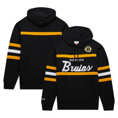 NHL Black Boston Bruins Mitchell & Ness Head Coach Pullover Hoodie