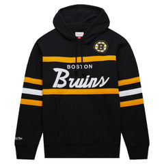NHL Black Boston Bruins Mitchell & Ness Head Coach Pullover Hoodie
