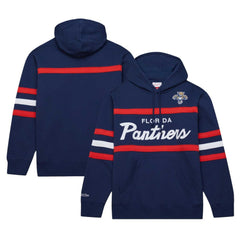 NHL Navy Florida Panthers Mitchell & Ness Head Coach Pullover Hoodie
