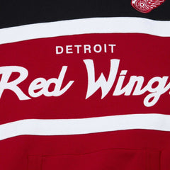 NHL Red/Black Detroit Red Wings Mitchell & Ness Head Coach Pullover Hoodie