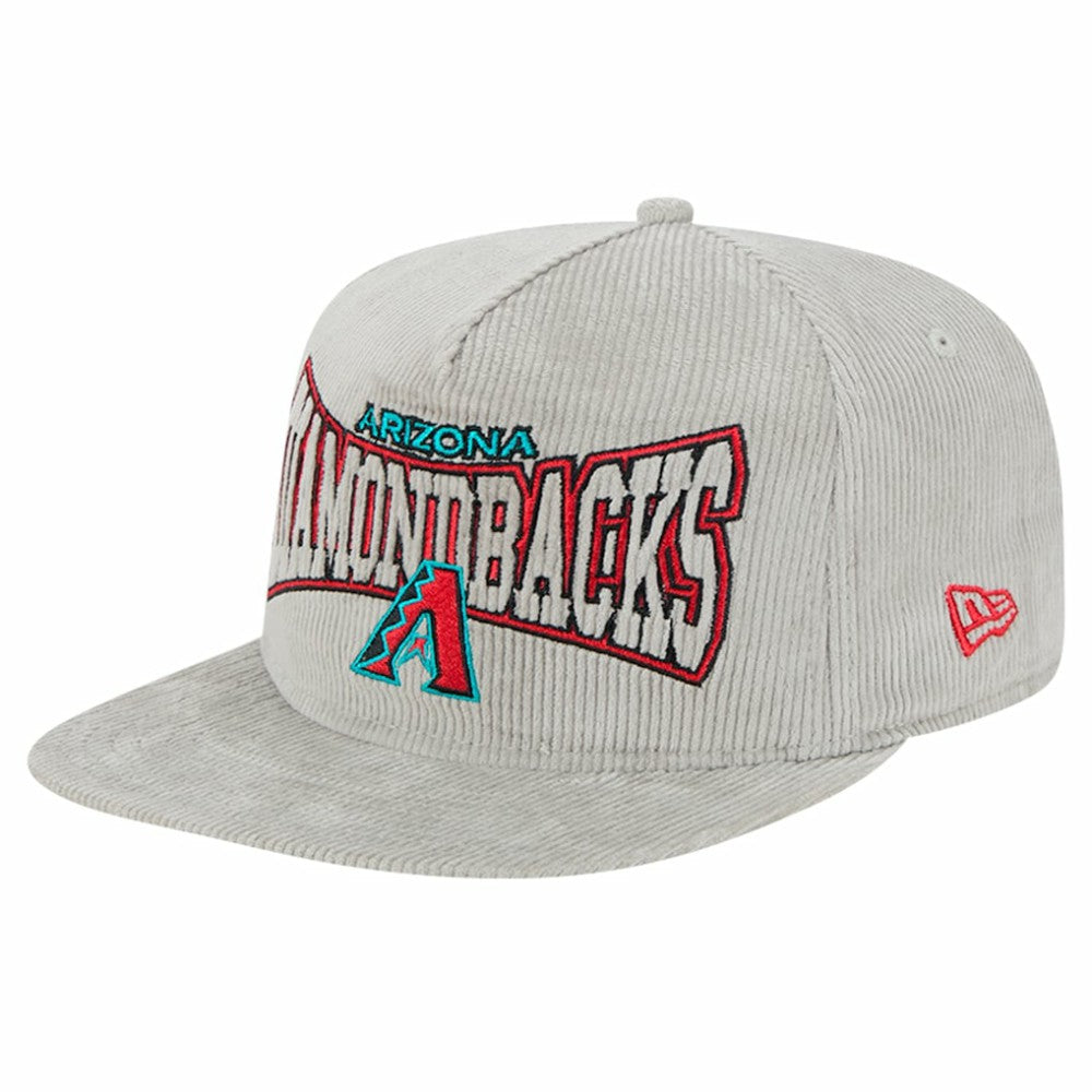 MLB New Era Arizona Diamondbacks Gray Corduroy Golfer Snapback Hat