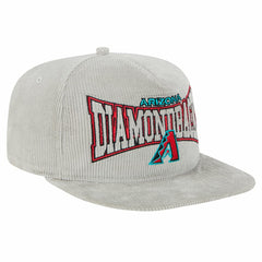 MLB New Era Arizona Diamondbacks Gray Corduroy Golfer Snapback Hat