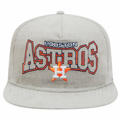 MLB New Era Houston Astros Gray Corduroy Golfer Snapback Hat