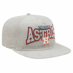 MLB New Era Houston Astros Gray Corduroy Golfer Snapback Hat