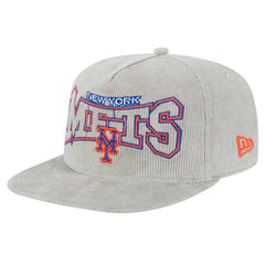 MLB New Era New York Mets Gray Corduroy Golfer Snapback Hat