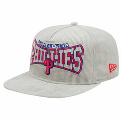 MLB New Era Philadelphia Phillies Gray Corduroy Golfer Snapback Hat