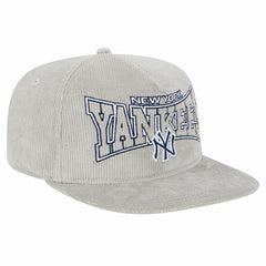MLB New Era New York Yankees Gray Corduroy Golfer Snapback Hat