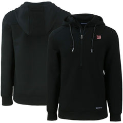 Cutter & Buck Primary Mark Roam Eco Recycled Half-Zip Pullover Hoodie - New York Giants