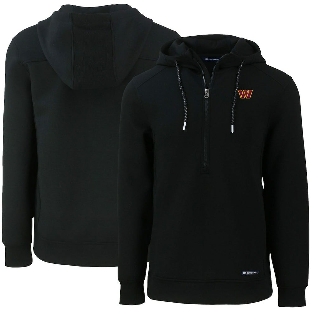 Cutter & Buck Primary Mark Roam Eco Recycled Half-Zip Pullover Hoodie - Washington Commanders