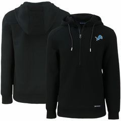 Cutter & Buck Primary Mark Roam Eco Recycled Half-Zip Pullover Hoodie - Detroit Lions