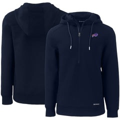 Cutter & Buck Primary Mark Roam Eco Recycled Half-Zip Pullover Hoodie - Buffalo Bills
