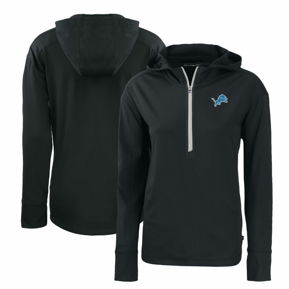 Cutter & Buck Women's Primary Mark Daybreak Eco Recycled Half-Zip Hoodie - Detroit Lions