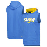 MSX by Michael Strahan Captain Sleeveless Hoodie T-Shirt - Los Angeles Chargers