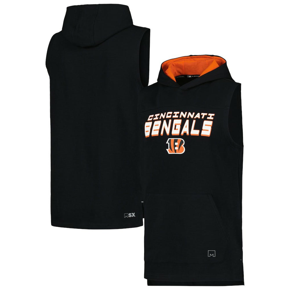 MSX by Michael Strahan Captain Sleeveless Hoodie T-Shirt - Cincinnati Bengals