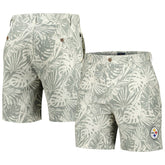 Margaritaville Sandwashed Monstera Print Amphib Shorts - Pittsburgh Steelers