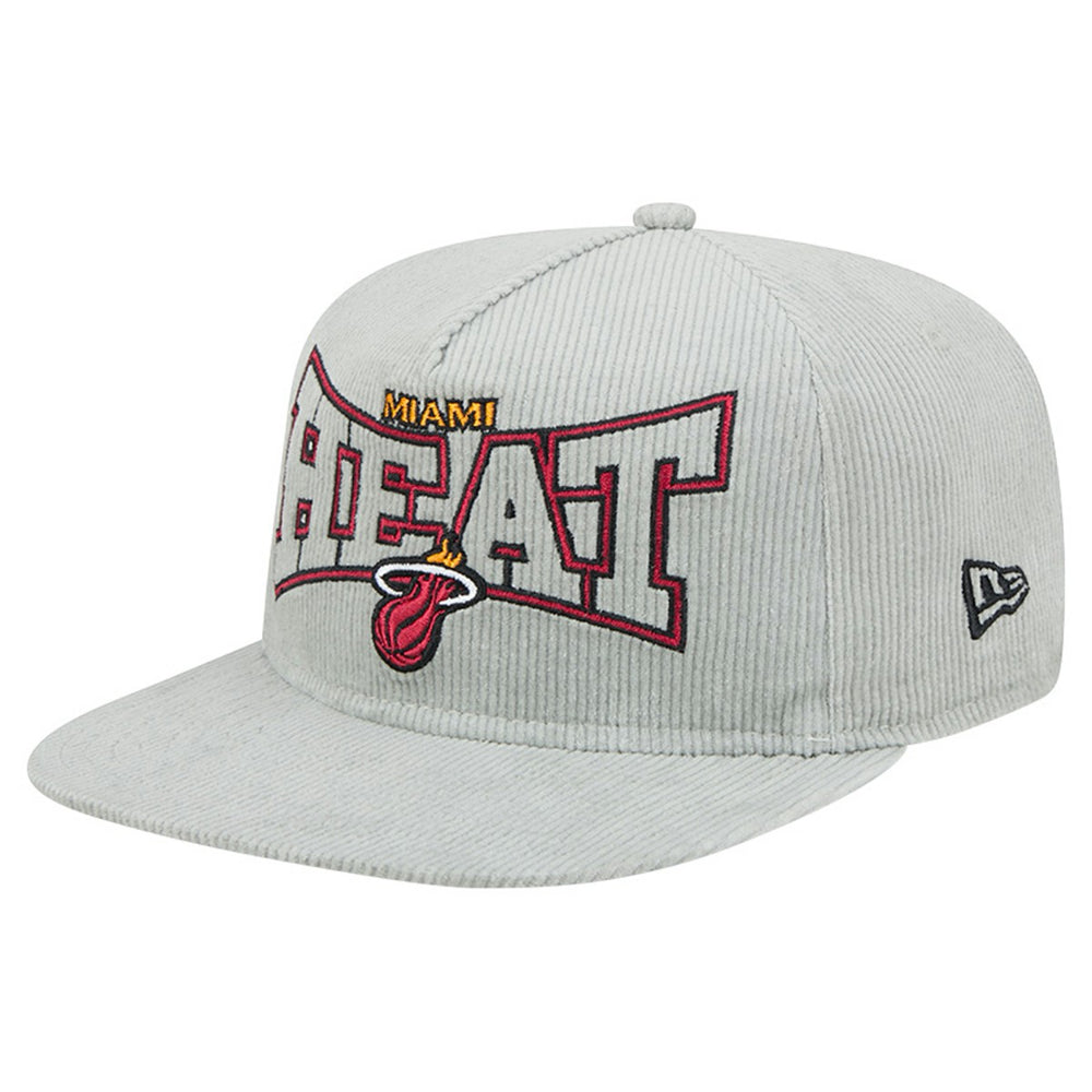 NBA Miami Heat Throwback Corduroy Golfer Snapback Hat