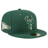 NBA Milwaukee Bucks Throwback Pennant 59FIFTY Fitted Hat
