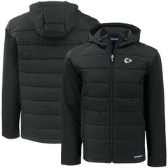 Cutter & Buck Big & Tall Evoke Hybrid Eco Softshell Recycled Full-Zip Hooded Jacket - Kansas City Chiefs