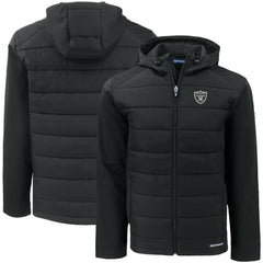 Cutter & Buck Big & Tall Evoke Hybrid Eco Softshell Recycled Full-Zip Hooded Jacket - Las Vegas Raiders
