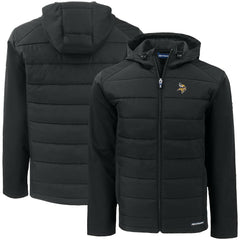 Cutter & Buck Big & Tall Evoke Hybrid Eco Softshell Recycled Full-Zip Hooded Jacket - Minnesota Vikings