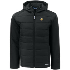 Cutter & Buck Big & Tall Evoke Hybrid Eco Softshell Recycled Full-Zip Hooded Jacket - Minnesota Vikings
