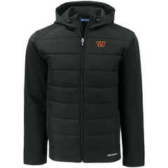 Cutter & Buck Big & Tall Evoke Hybrid Eco Softshell Recycled Full-Zip Hooded Jacket - Washington Commanders